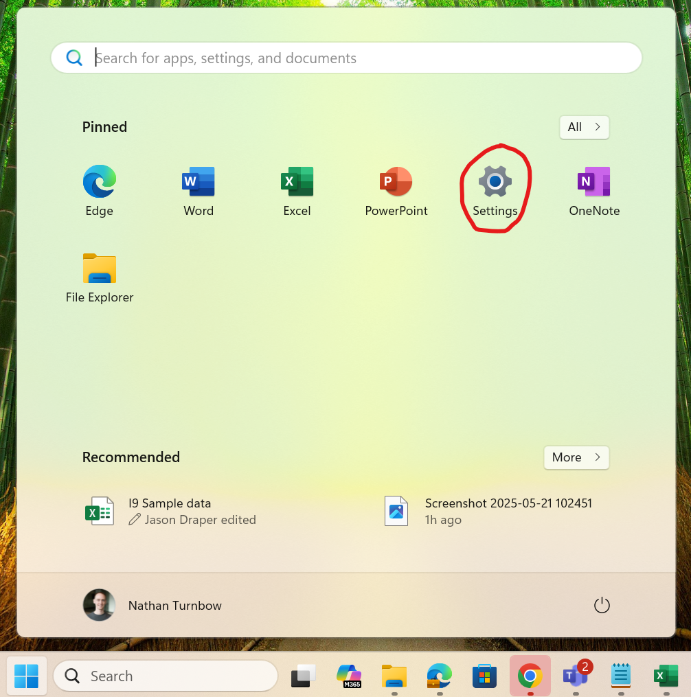 Step 1: Open up the Windows Settings app