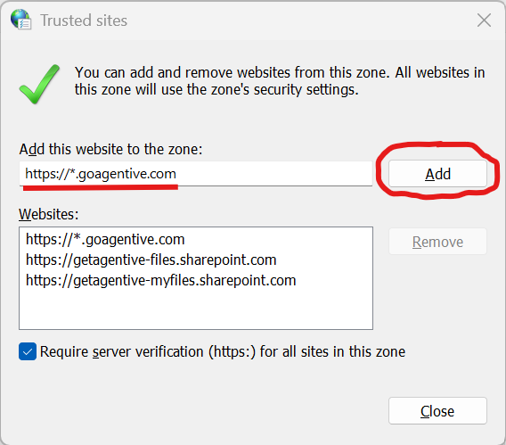 Step 5: Copy and paste the following URL into the text input box, then click 'Add'